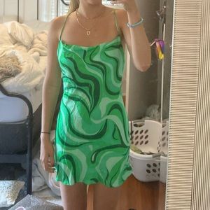 Green Zara dress